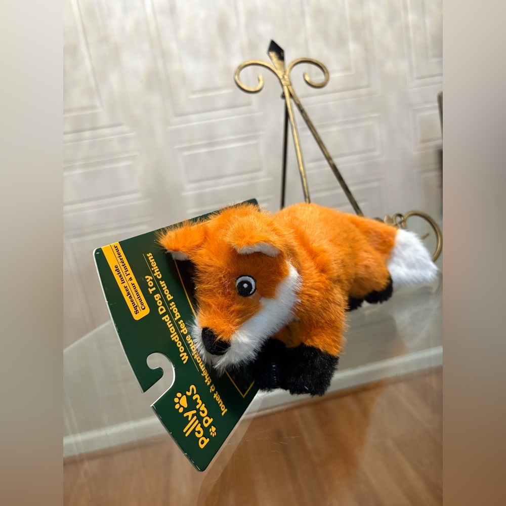 Pally Paws 14” Fox 🦊 Dog Toy w/Clinker & Squeaker, Cuddle Toy New